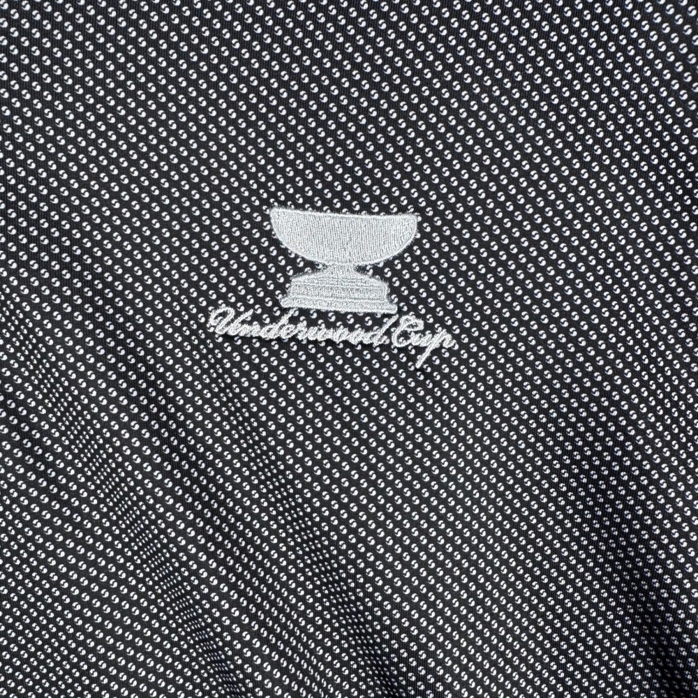 Cutter & Buck Mens XL Black White Micro Pattern Underwood Cup Golf Polo Shirt - Picture 3 of 10